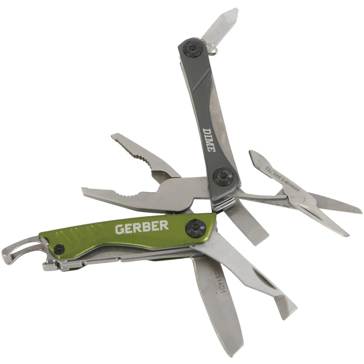 High-Grade Gerber Dime Micro 10-In-1 Green Multi-Tool Elite