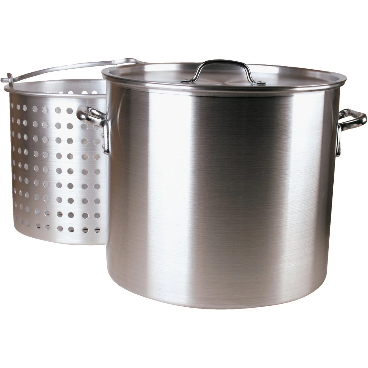 Responsible Fleur De Lis 100 Qt. Aluminum Stockpot with 80 Qt. Strainer Basket Proven