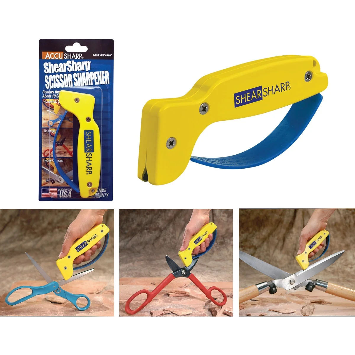 Proven AccuSharp ShearSharp Diamond-Honed Tungsten Carbide Blade Scissor Sharpener Innovative