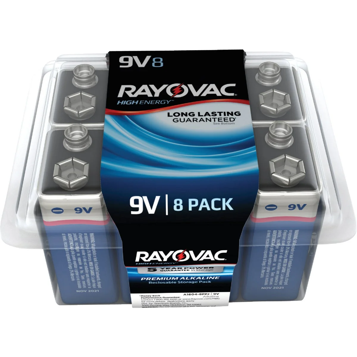 Comfortable Rayovac High Energy 9V Alkaline Battery 8-Pack World-Class