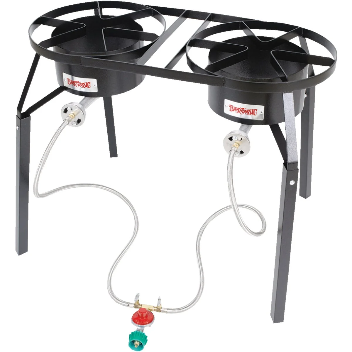 Lightweight Bayou Classic 100 000 BTU Propane Gas Dual Burner Steel Outdoor Cooker User-Friendly