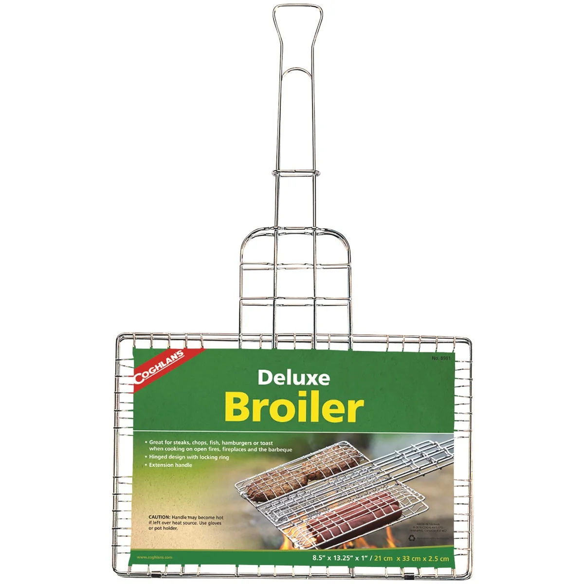 Practical Coghlans 9 In. W. x 13 In. L. Chrome-Plated Metal Deluxe Broiler Flexible