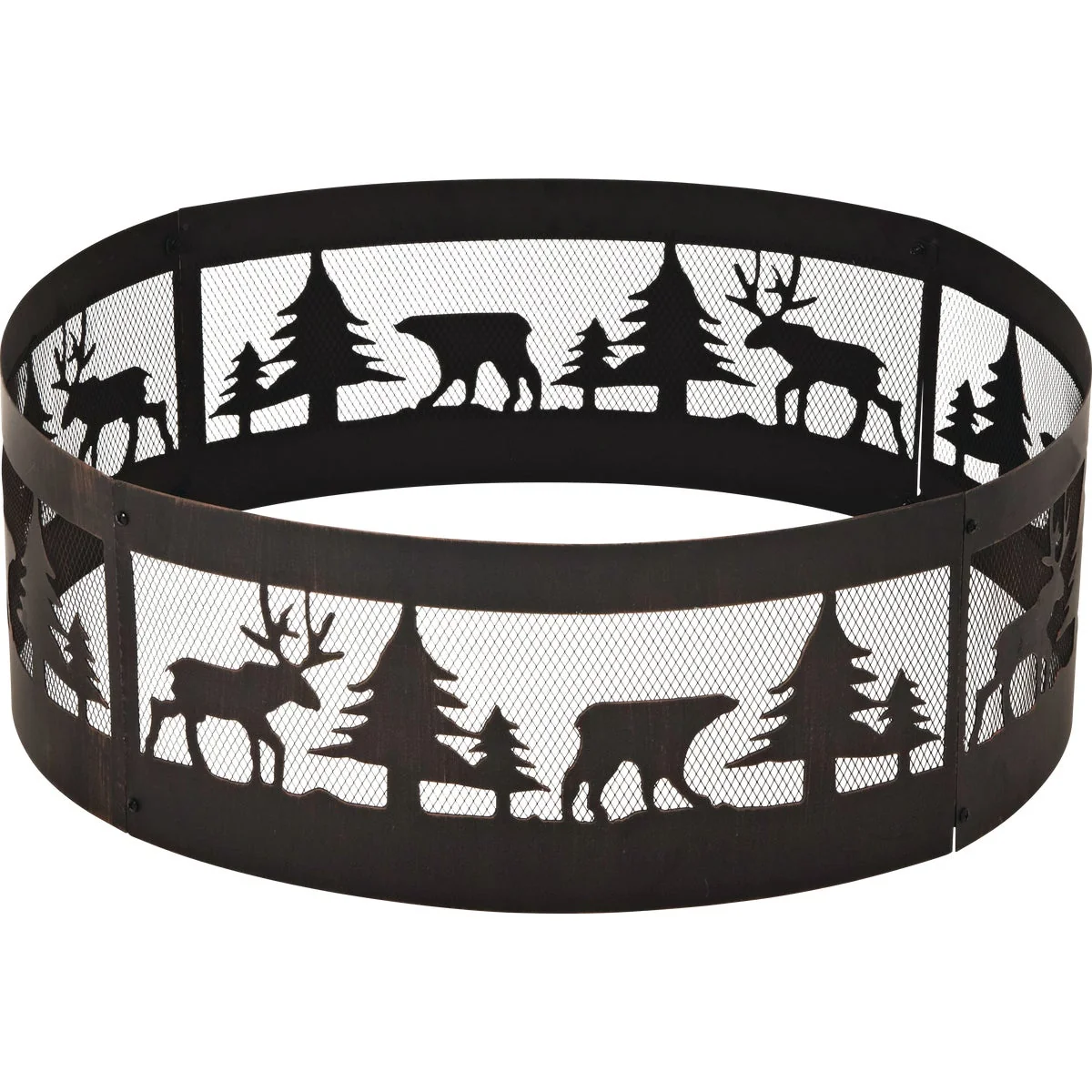 Elegant Outdoor Expressions 36 In. Antique Bronze Steel Fire Ring Elite