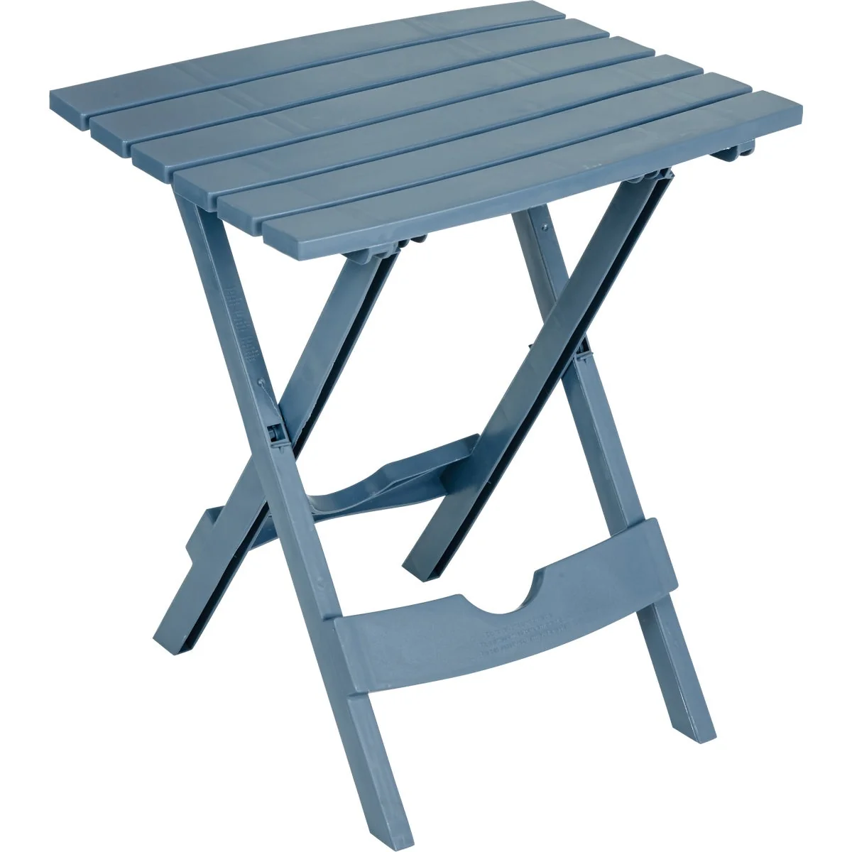 Organic Adams Quik-Fold Bluestone 15 In. x 17.5 In. Rectangle Resin Folding Side Table Elite
