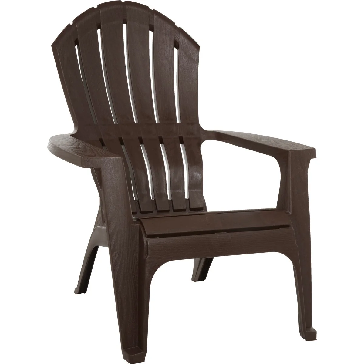 Clean Adams Comfort Earth Brown Resin Adirondack Chair Recyclable