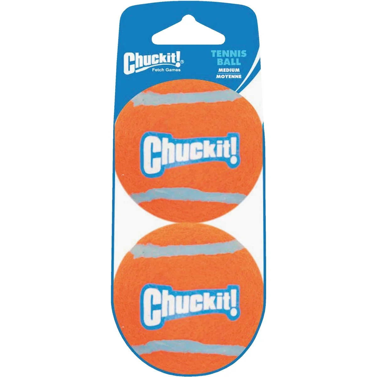 Clean Petmate Chuckit Medium Tennis Ball Dog Toy 2-Pack Modern