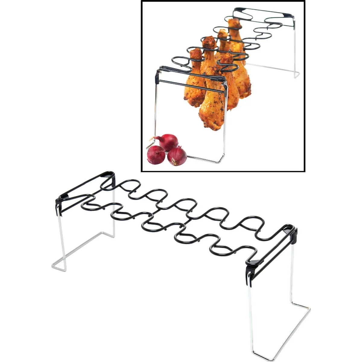 Powerful GrillPro Steel Wing Leg Grill Rack Quality