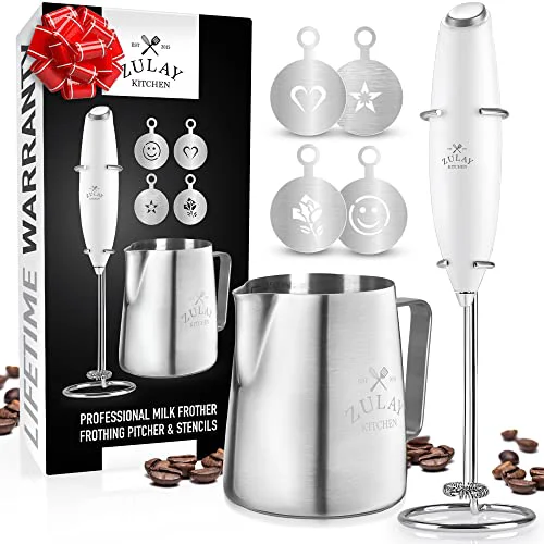 Clean Zulay Premium Gift Milk Frother Set Detailed