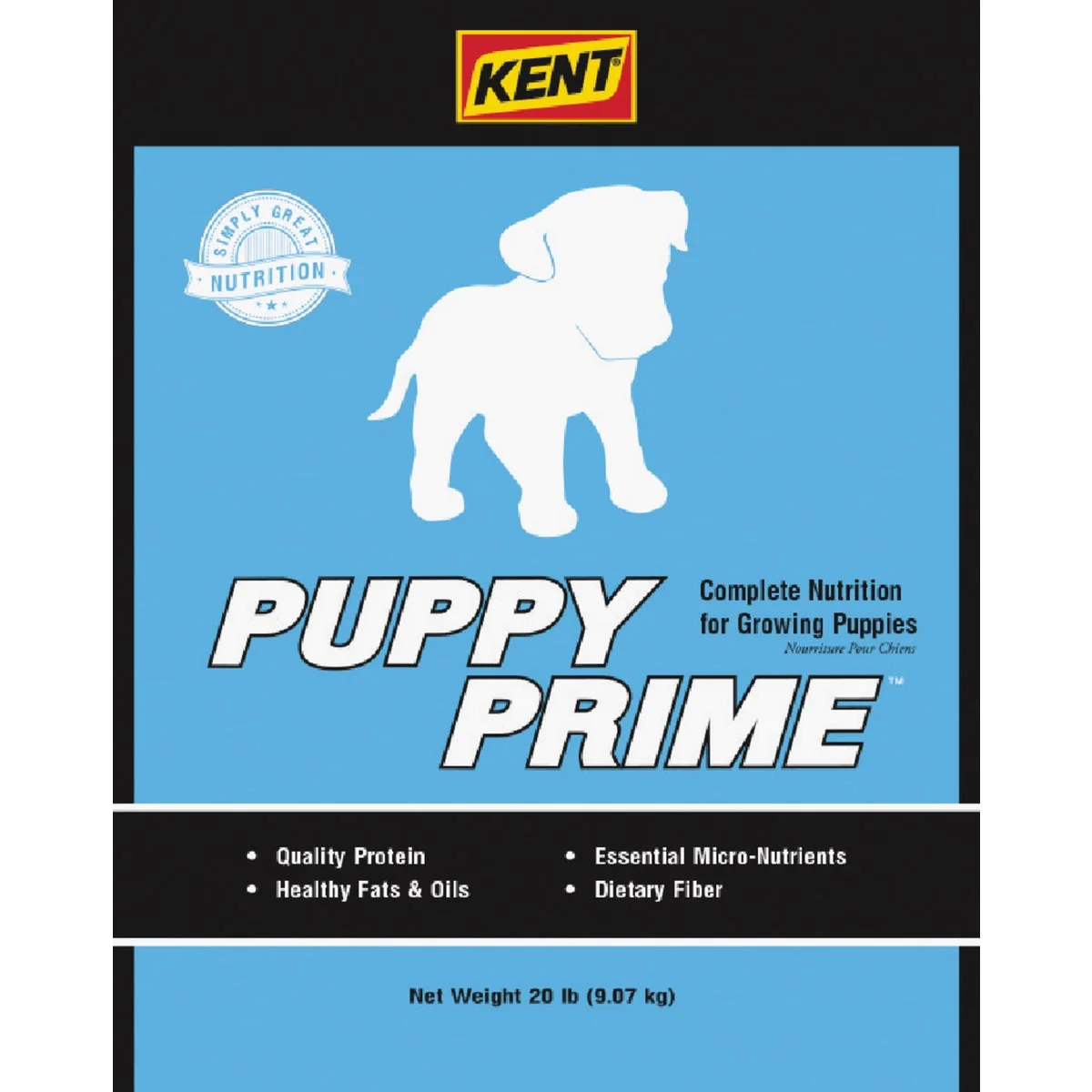Reliable Kent Puppy Prime 20 Lb. Dry Dog Food Organic