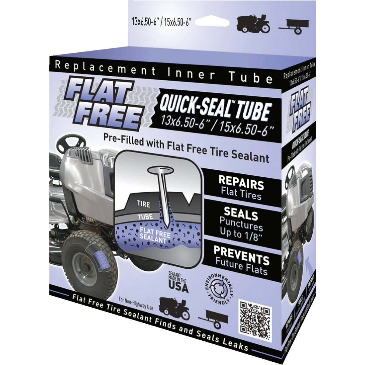 First-Class Flat Sealant Filled 6 In. Lawn Mower Tire Inner Tube Fast