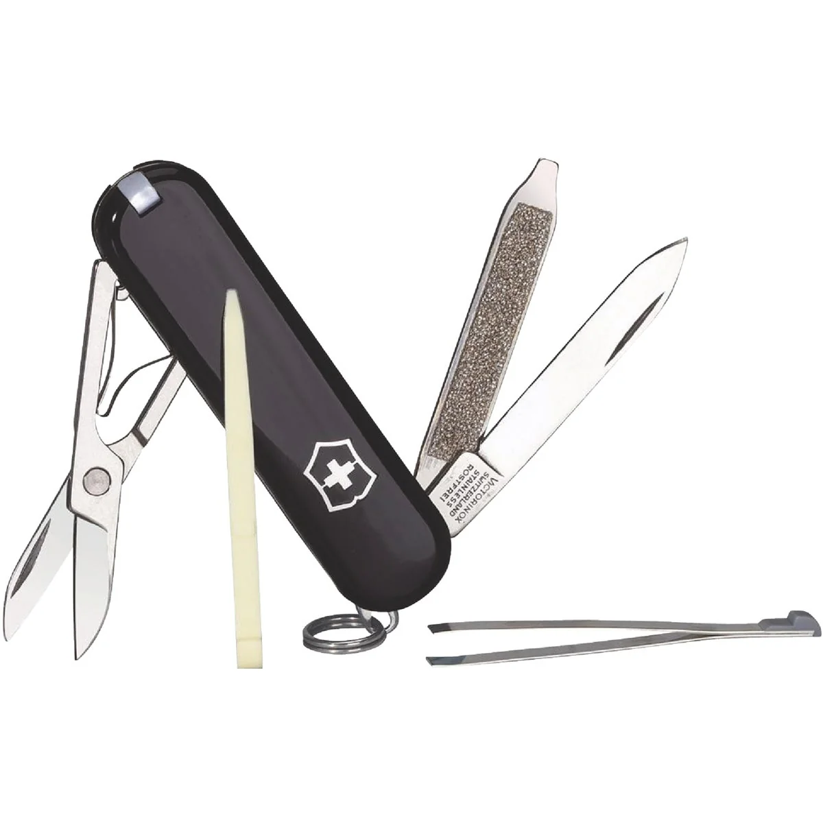 Verified Victorinox Classic 7-Function 2-1 4 In. Black Swiss Army Knife First-Class
