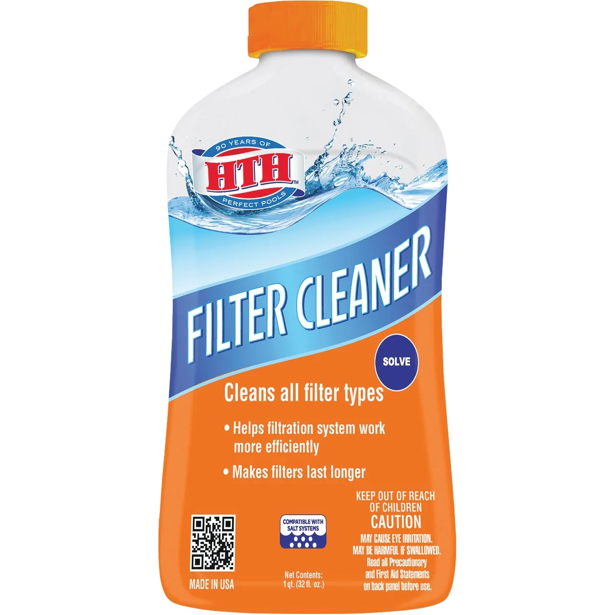 Relaxed HTH 1 Qt. Liquid Filter Cleaner Flexible