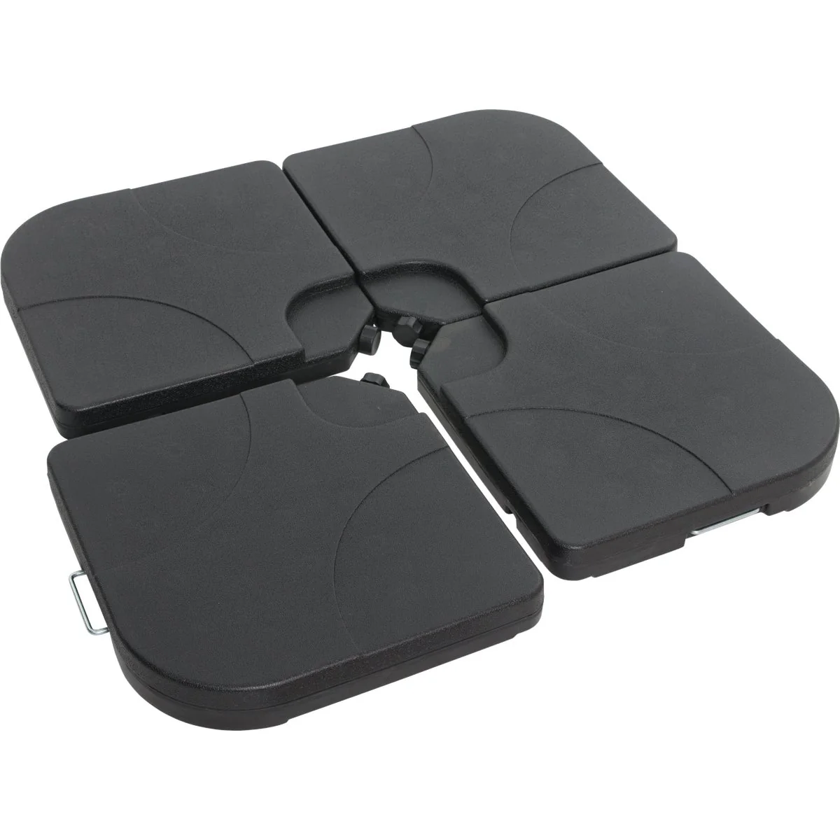 Premium Outdoor Expressions 40 In. Square Black Plastic Umbrella Base 4-Piece Elegant