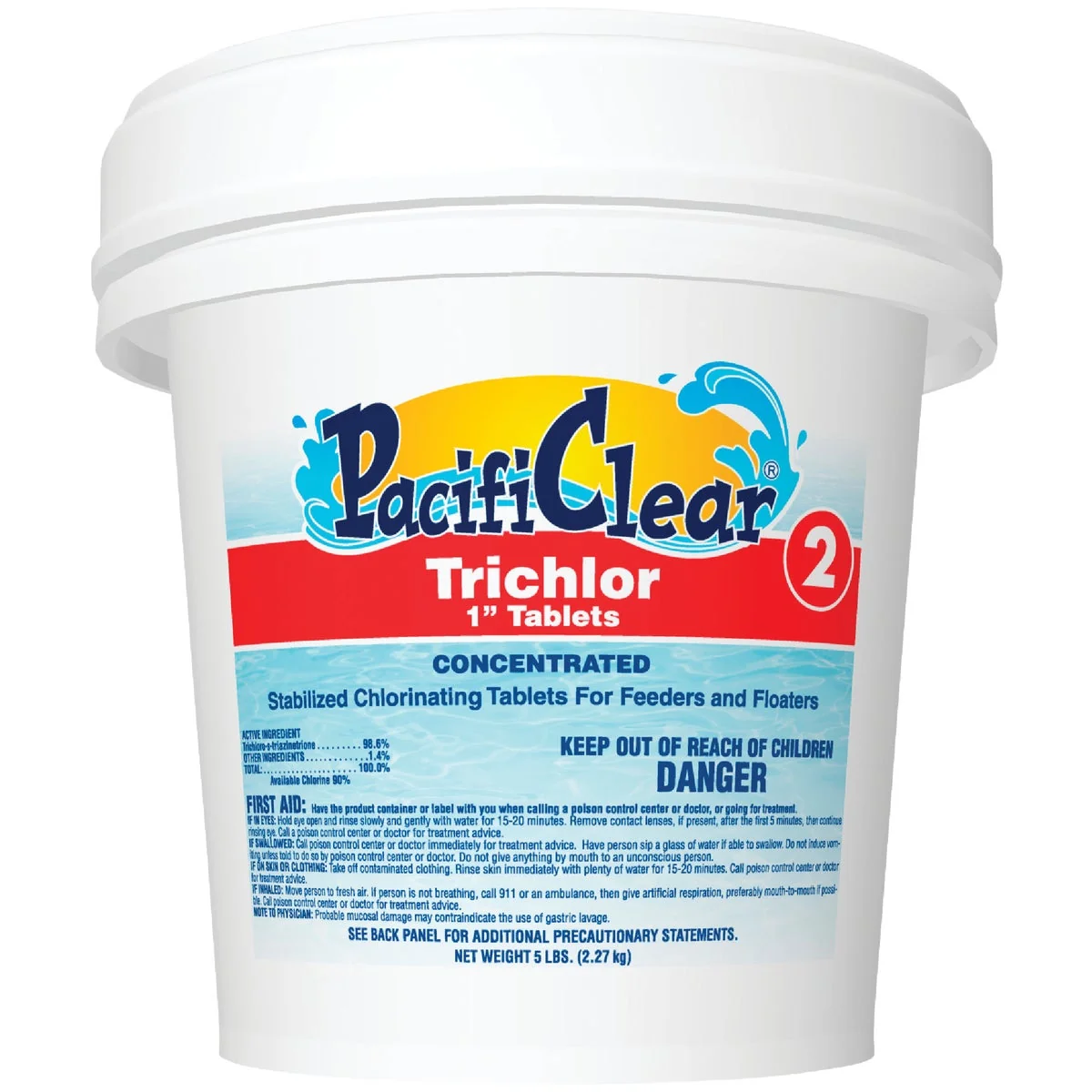Expertly Made PacifiClear 1 In. 5 Lb. Trichlor Chlorine Tablet Top-Quality