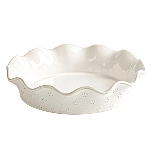 High-Quality Ceramic Deep Pie Pan for Baking Detailed