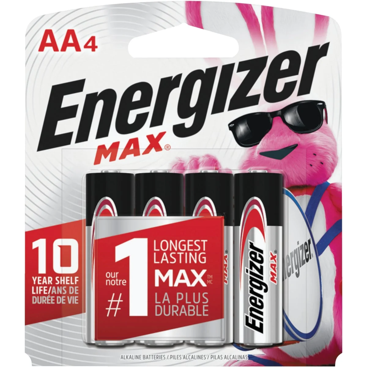 Modern Energizer Max AA Alkaline Battery 4-Pack Premium