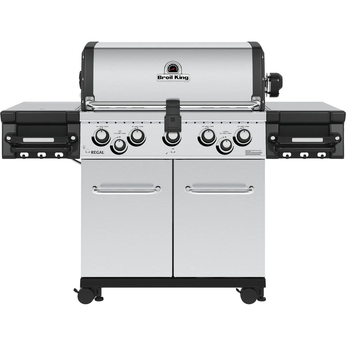 Original Design Broil King Regal S590 5-Burner Stainless Steel 55 000-BTU LP Gas Grill with 10 000-BTU Side -Burner Innovative