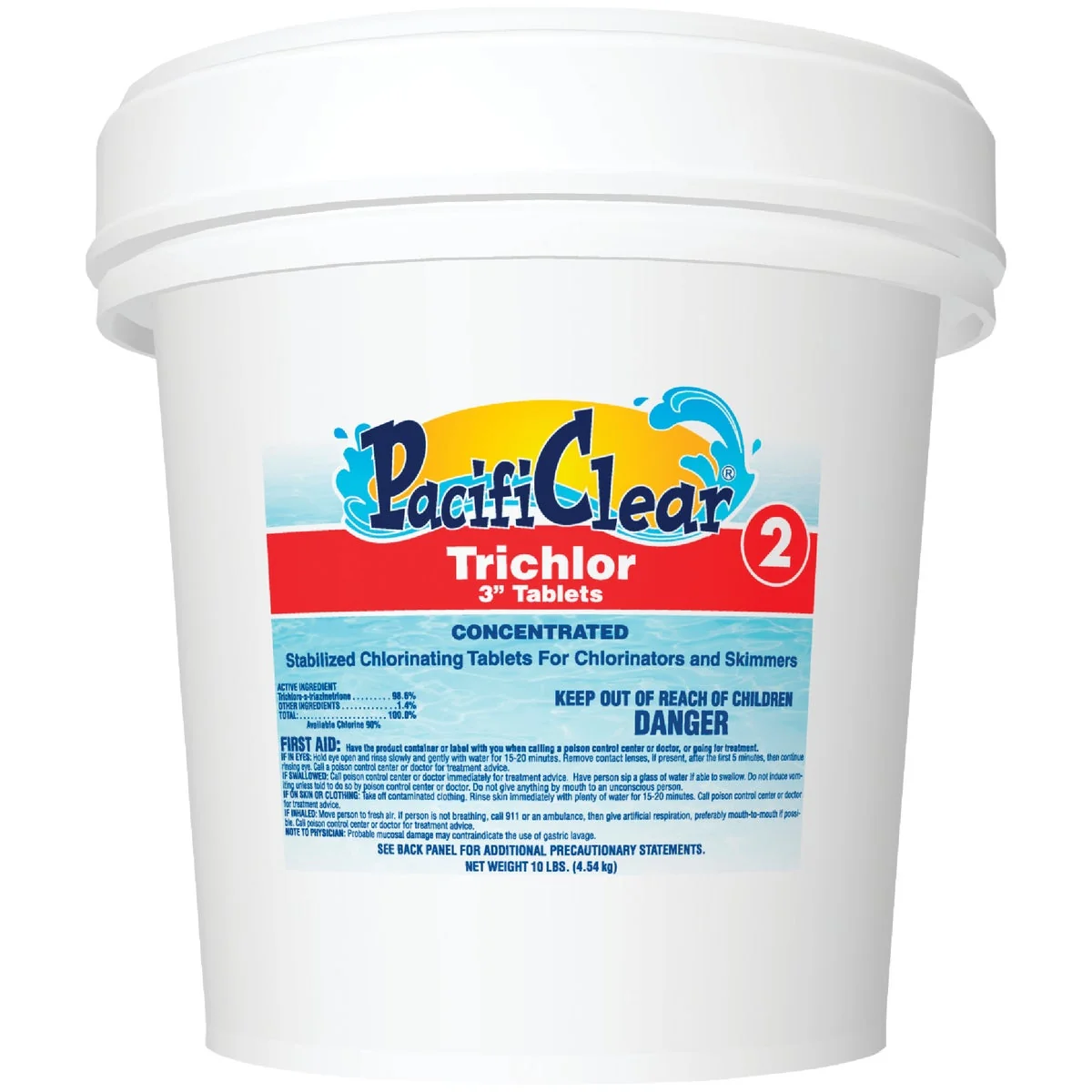 Breathable PacifiClear 3 In. 10 Lb. Trichlor Chlorine Tablet Trusted