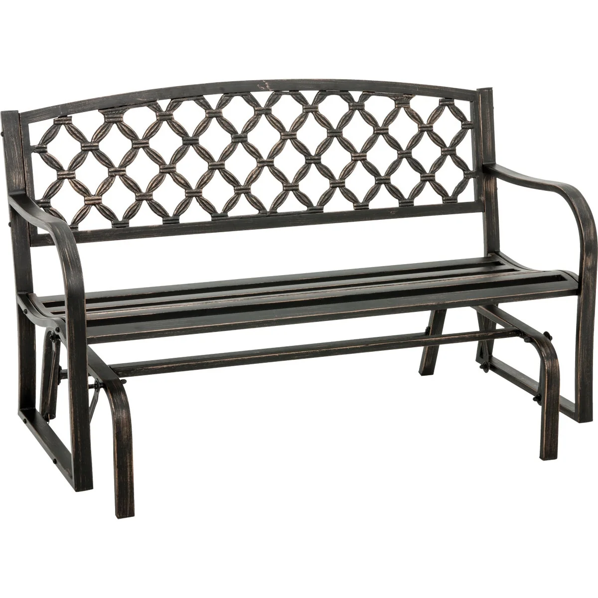 Versatile Outdoor Expressions Antique Bronze Steel Bronze Glider Smooth