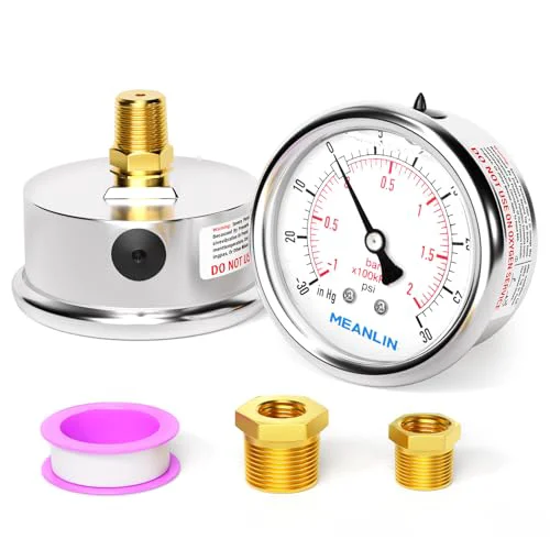 Smooth 30inHG 30Psi Stainless Steel 1 Fashionable