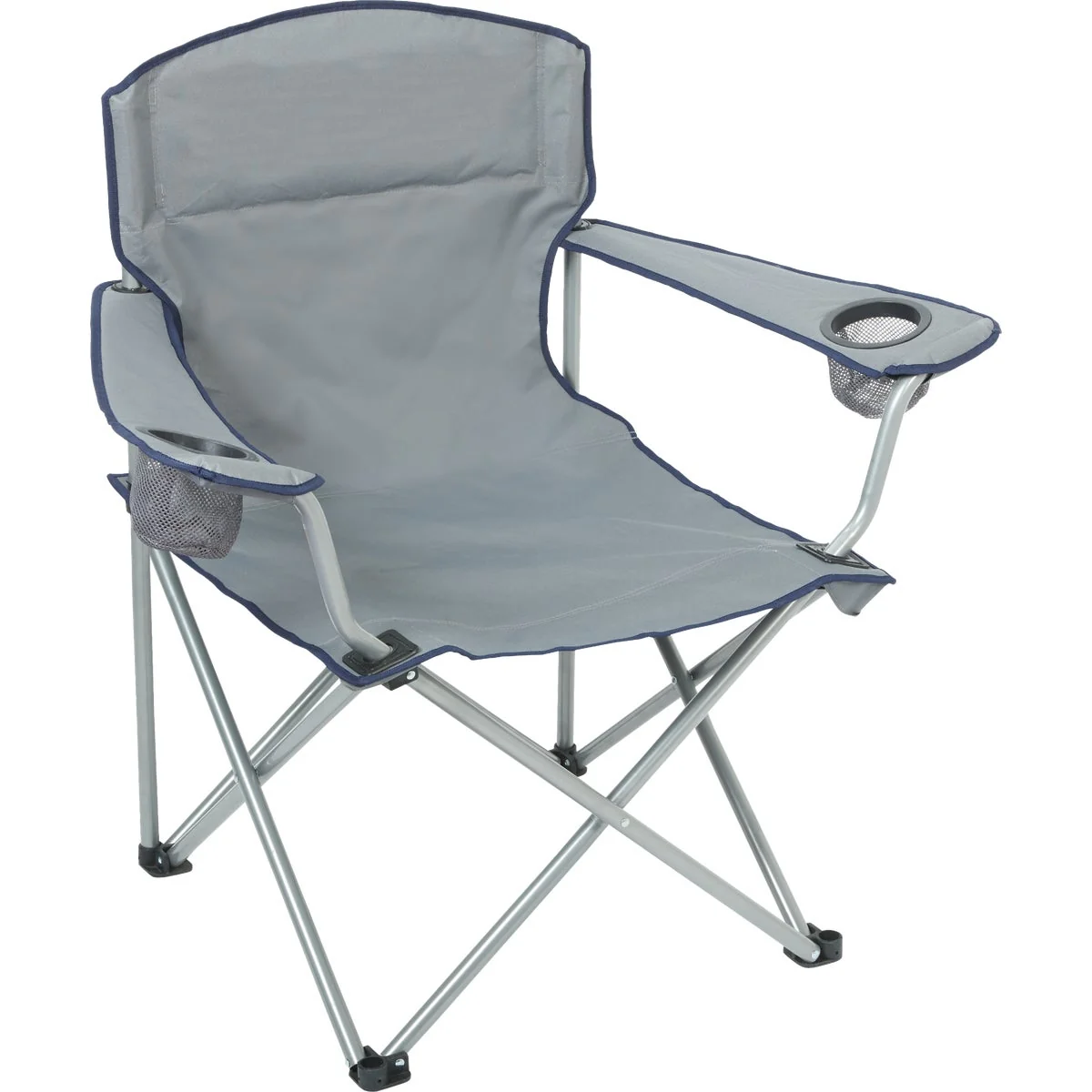 Contemporary Outdoor Expressions Gray Sling Oversize Camp Folding Chair Natural