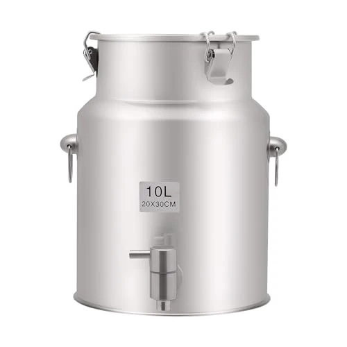 Smart 2.64 Gal 304 Stainless Steel Milk Can with Faucet and Sealing Lid Optimized
