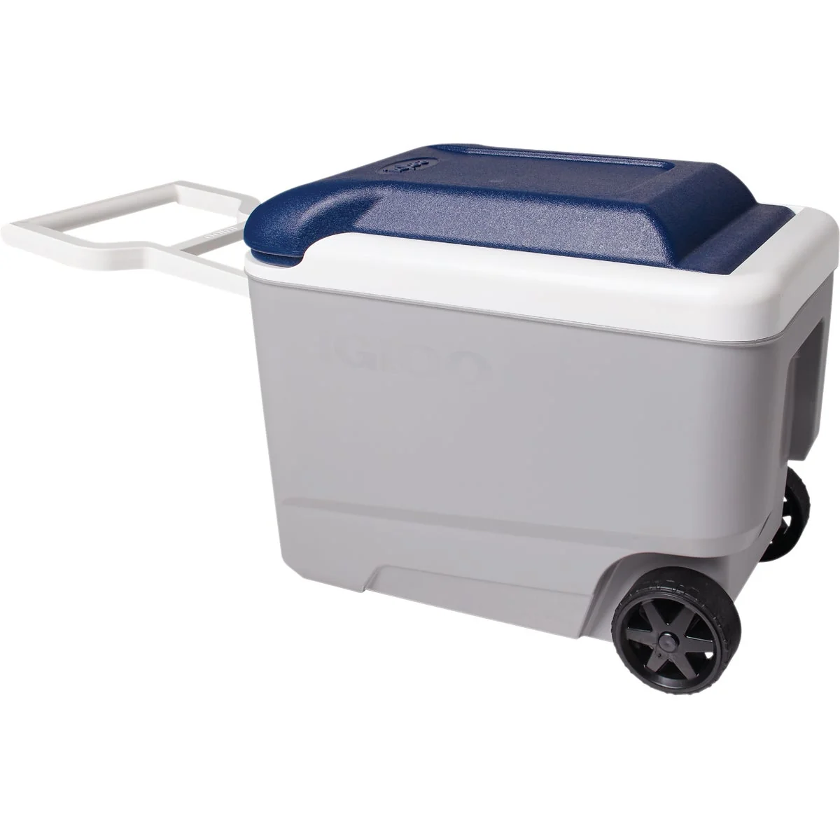 Next-Generation Igloo MaxCold 40 Qt. Roller Cooler Ash Gray Aegean Sea Enhanced