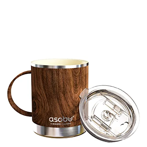 Pure Stainless Steel Ceramic Inner Coating Coffee Mug with Double Walled Copper Lining Insulation Authentic