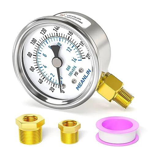 Enhanced 0 200Psi Dry Pressure Gauge Stainless Steel 1 Efficient