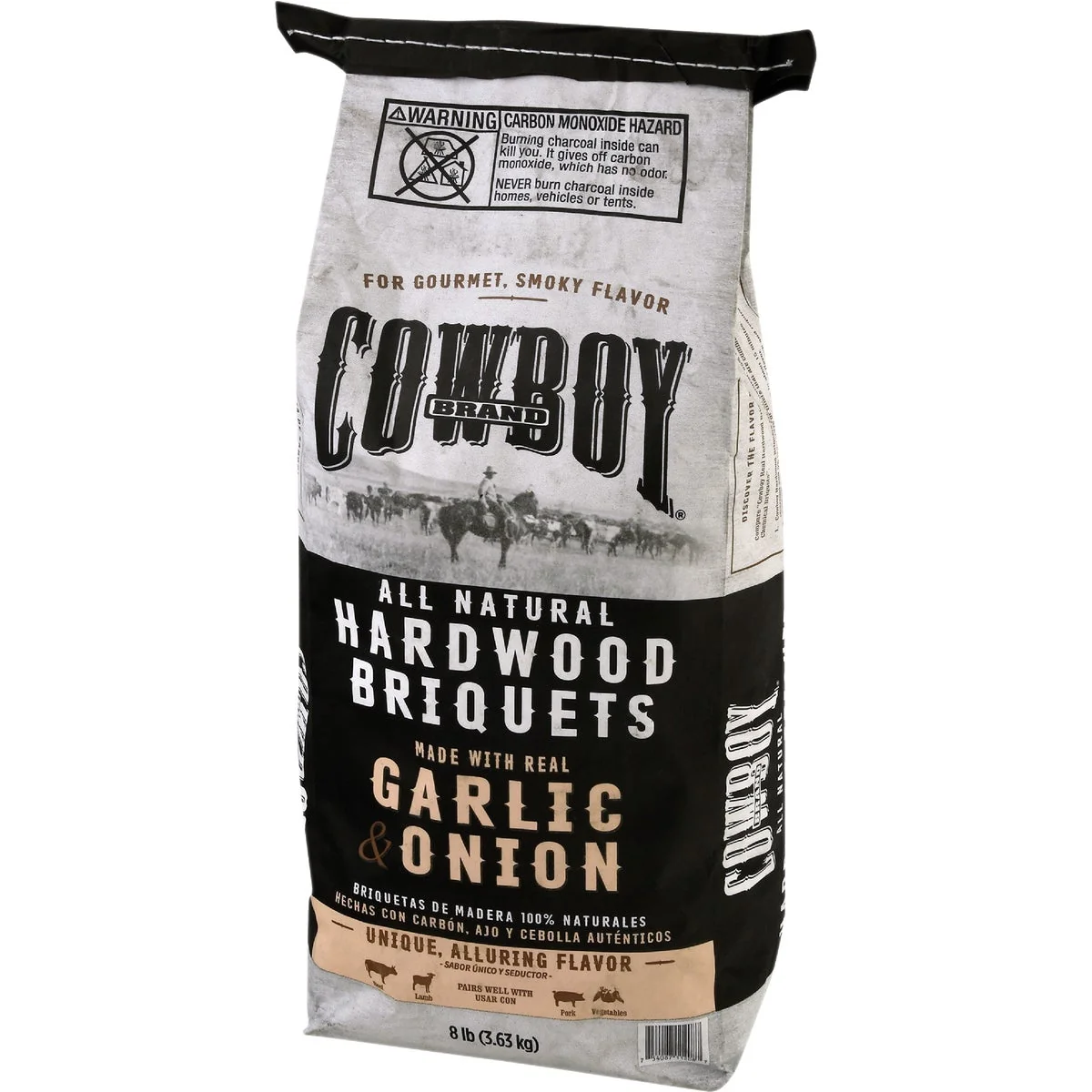 Relaxed Cowboy 8 Lb. Garlic Onion Charcoal Briquets Unique
