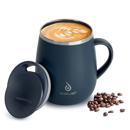 Reliable 16 oz Insulated Coffee Mug with Lid and Handle Enhanced