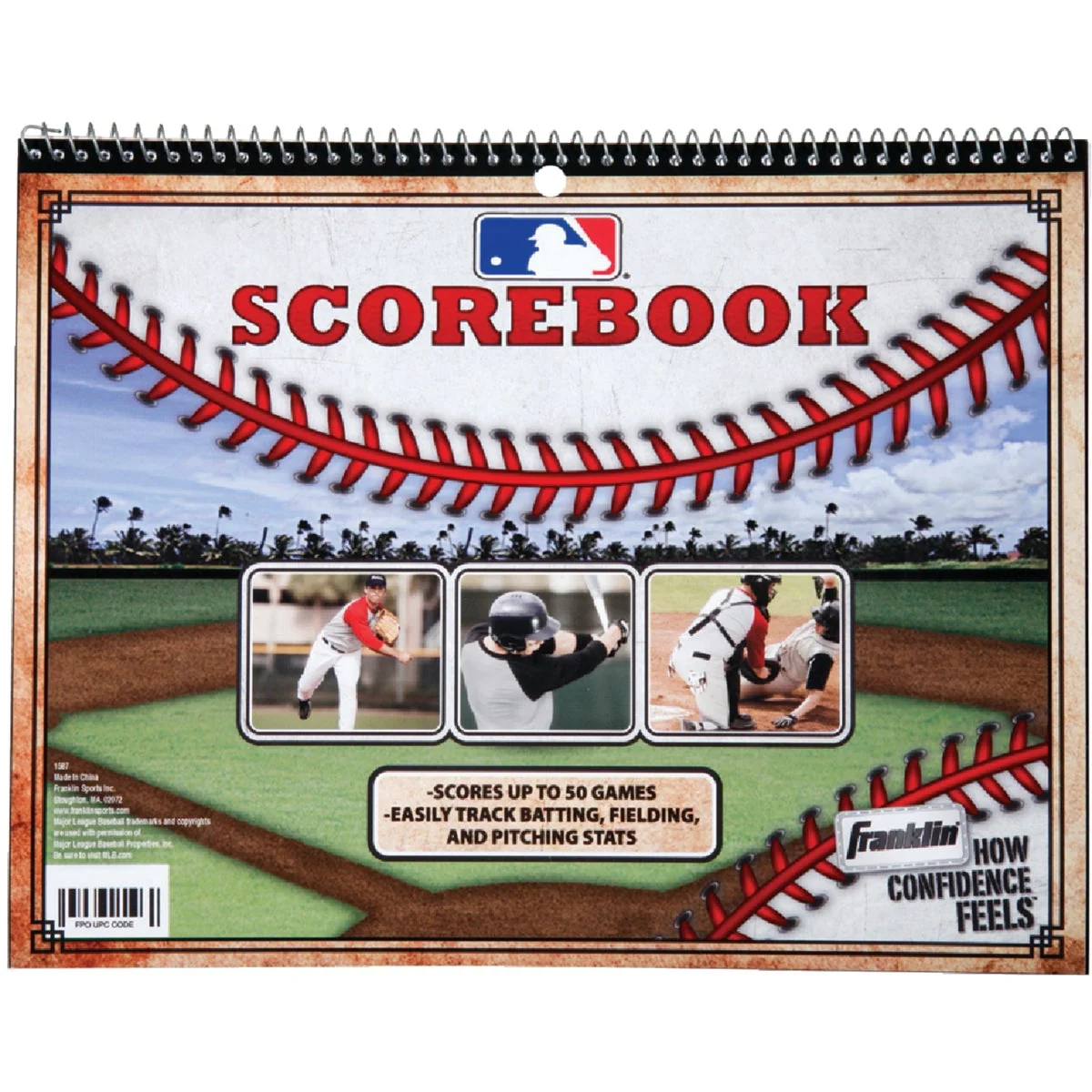 Eco-Friendly Franklin Baseball and Softball Score Book Organic