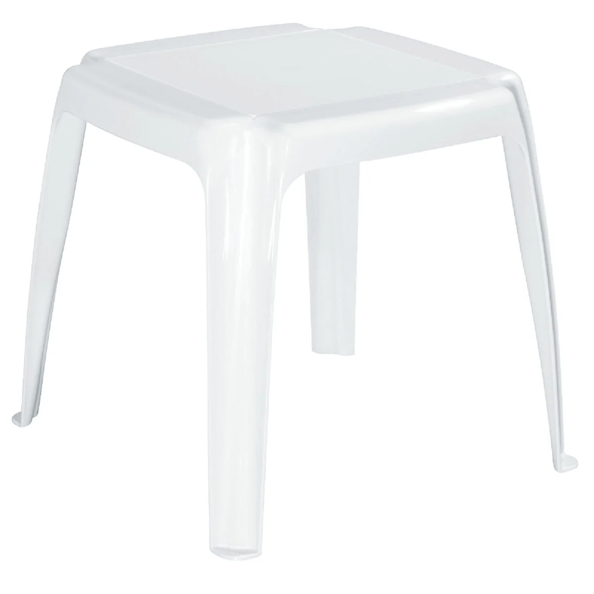 Elegant Adams White 16 In. Square Resin Side Table Top-Quality