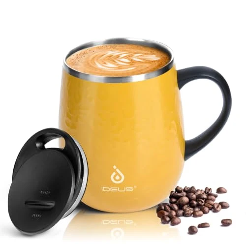 Selected 16 oz Insulated Coffee Mug with Lid and Handle Refined