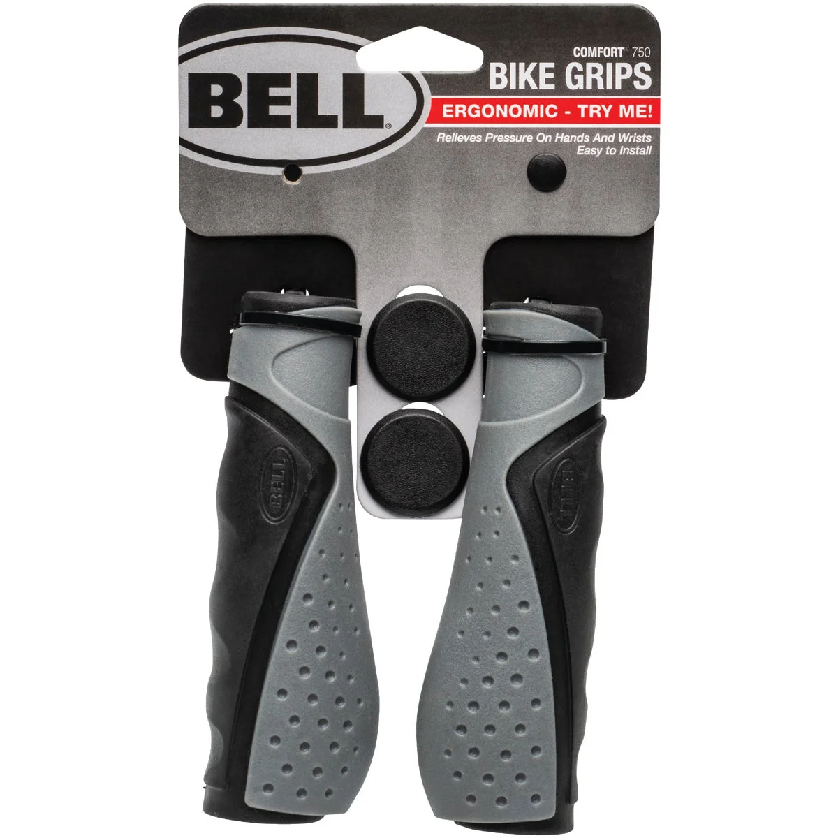 Superior Bell Comfort-Grip Black Gray Thermo Plastic Rubber Handlebar Grips Classic