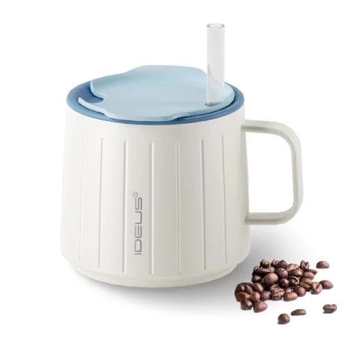 Fine 16 oz Insulated Coffee Mug with Handle and Lid Artisan