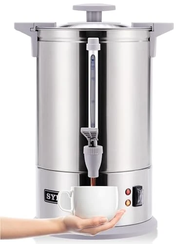 Outstanding Commercial Grade Stainless Steel Percolate Coffee Maker Hot Water Urn for Catering Pure