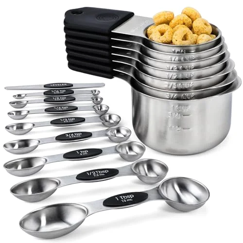 High-Grade Magnetic Measuring Cups Spoons Measuring Cup Double Sided Measuring Spoon Unique
