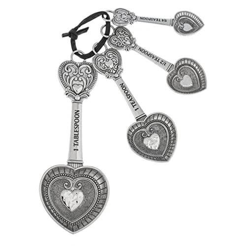 Original Design ER48885 Hearts Zinc Measuring Spoon Fashionable