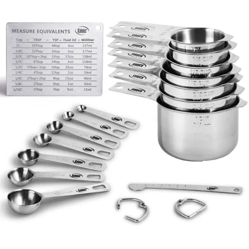 Versatile Stainless Steel Measuring Cups Selected