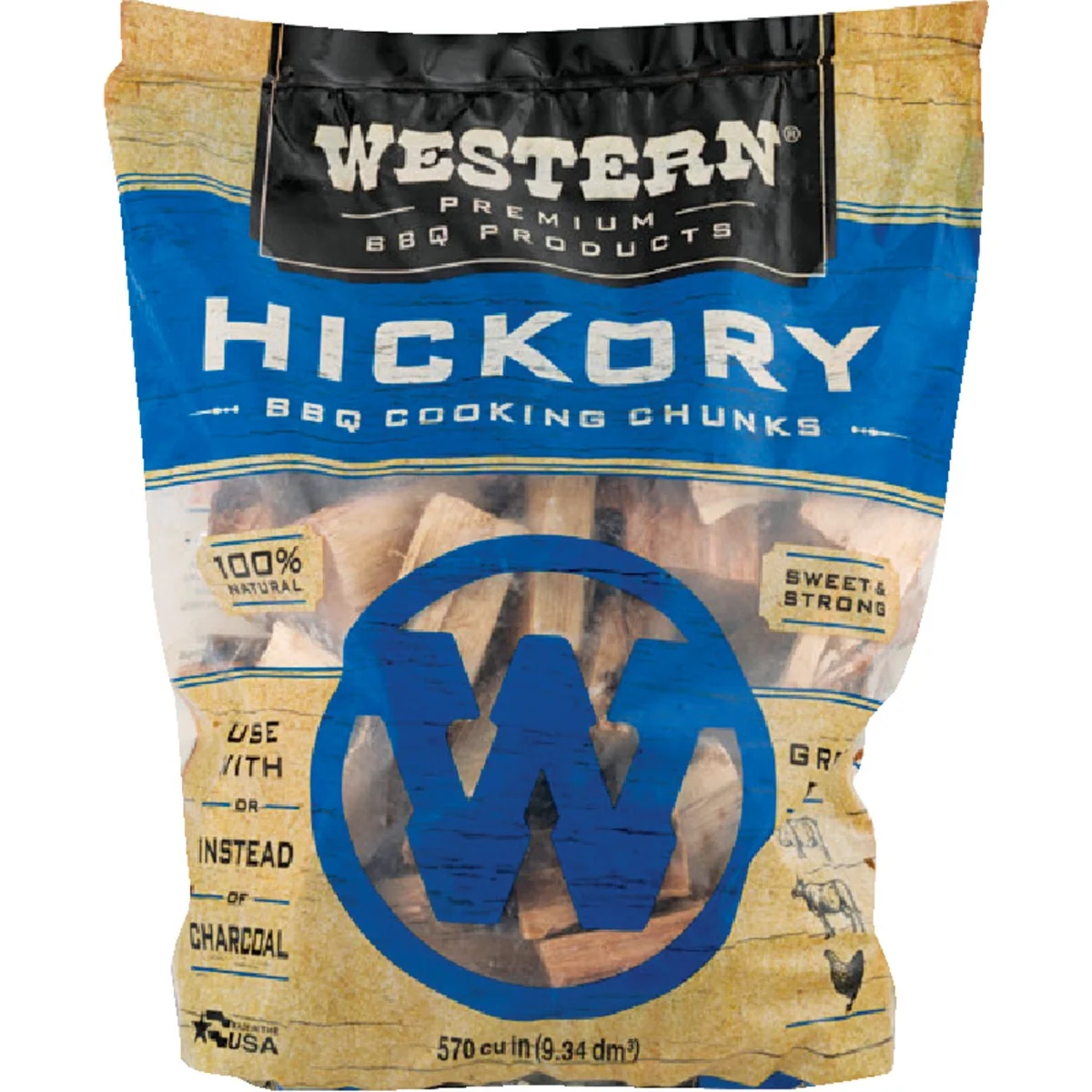 Classic Western 570 Cu. In. Hickory Wood Smoking Chunks Fashionable