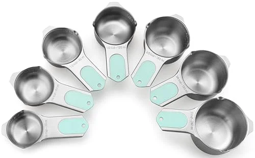 Trendy Magnetic Stainless Steel Measuring Cups Set of 7 Patented 7 Count Efficient