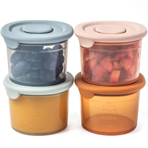 Proven Silicone Baby Food Containers 4 Ounce Long-Lasting