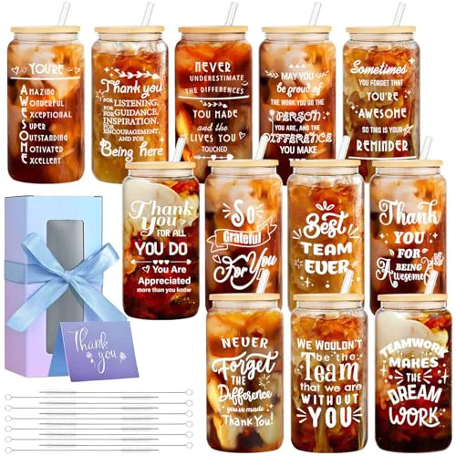 Next-Generation 12 Pack Employee Appreciation Gifts Glass Cups 12 Count Contemporary