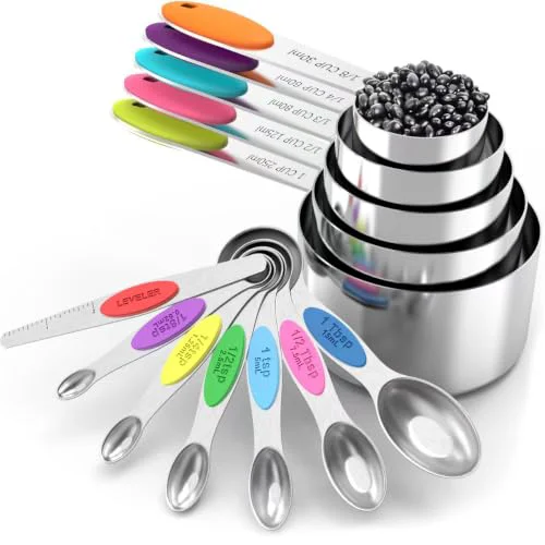 Practical measuring cups and magnetic measuring spoons set Effective