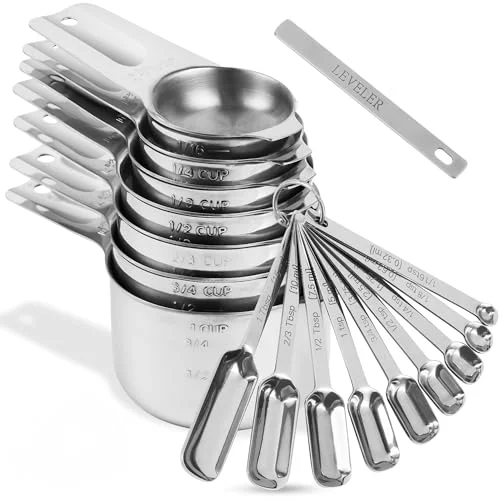Natural Measuring Cups and Spoons Set Unique