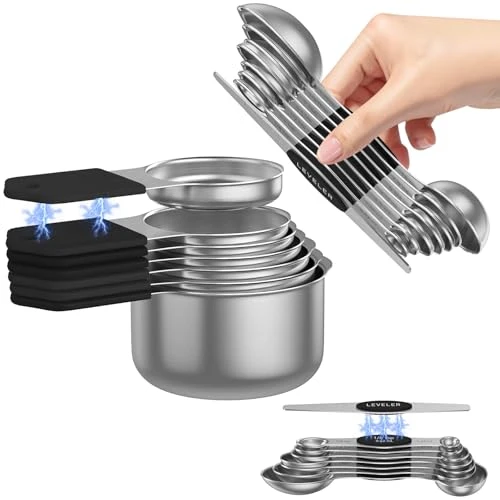 Reliable Magnetic Measuring Cups and Spoons Set 15 Count Expertly Made