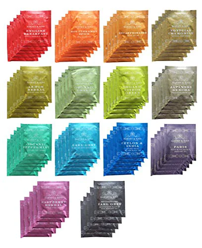 Certified Assorted Tea Bag Sampler 70 Count Bundle Great for Birthday Fine