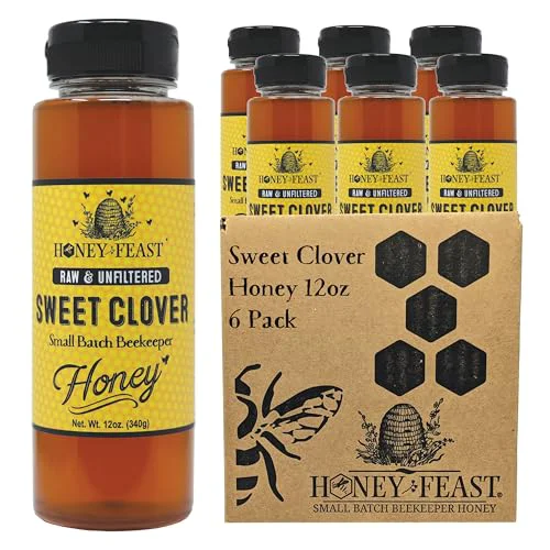 User-Friendly Sweet Clover Honey 12OZ Jar 72 Fl Oz Original Design