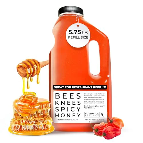 Natural Bees Knees Spicy Hot Honey 92 Ounce Minimalist